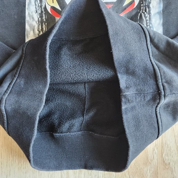 GIVENCHY Paris Graphic Fleece Lined Sweatshirt Crew Neck Black Viscose - Picture 5 of 10